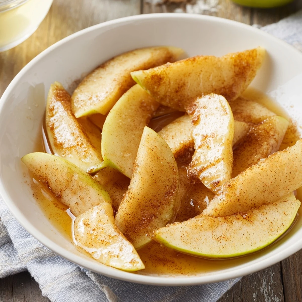 Baked Apple Slices Cinnamon