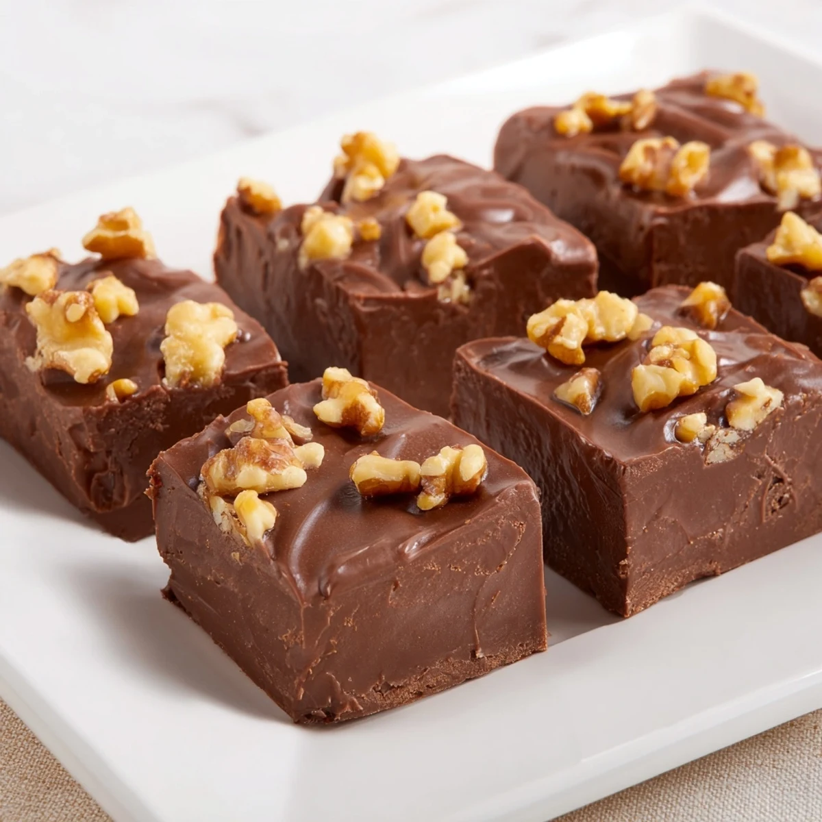 Smooth and glossy, this easy chocolate fudge promises a delightful, creamy texture for dessert.