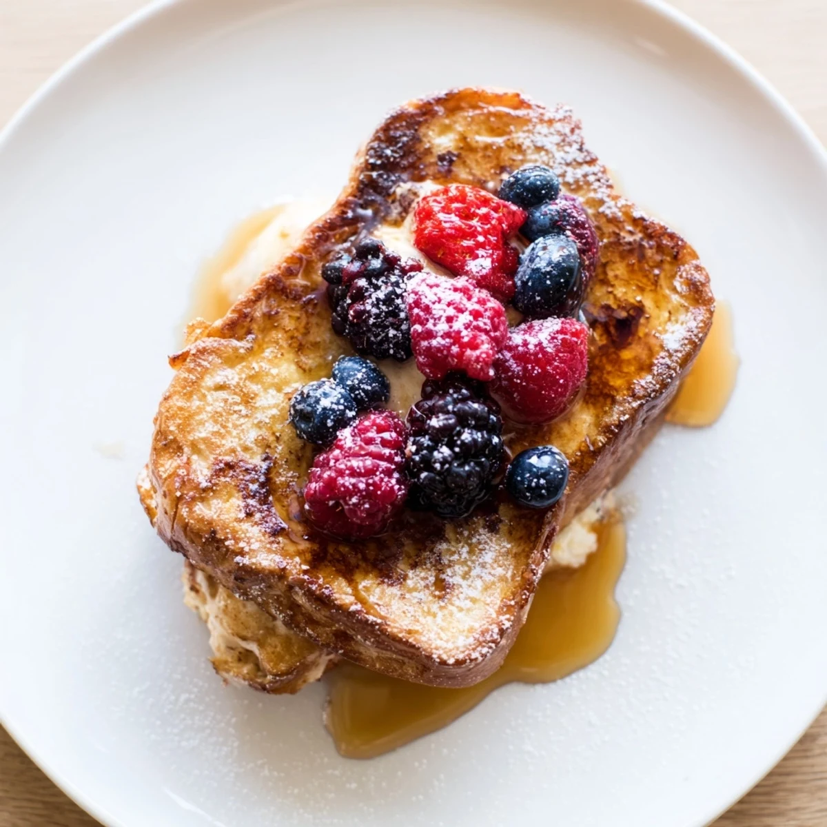 Enjoy warm, custardy slices of homemade Ice Cream French Toast, a sweet breakfast treat.