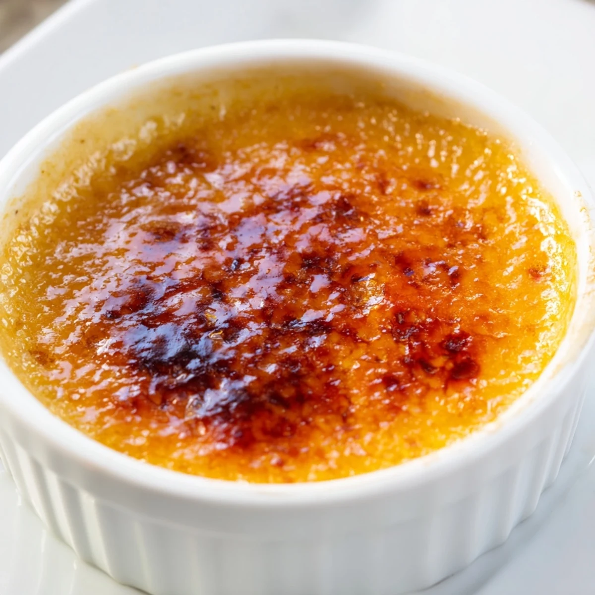 Golden, crunchy caramelized sugar topping creamy 3-Ingredient Crème Brûlée, a luscious French dessert.