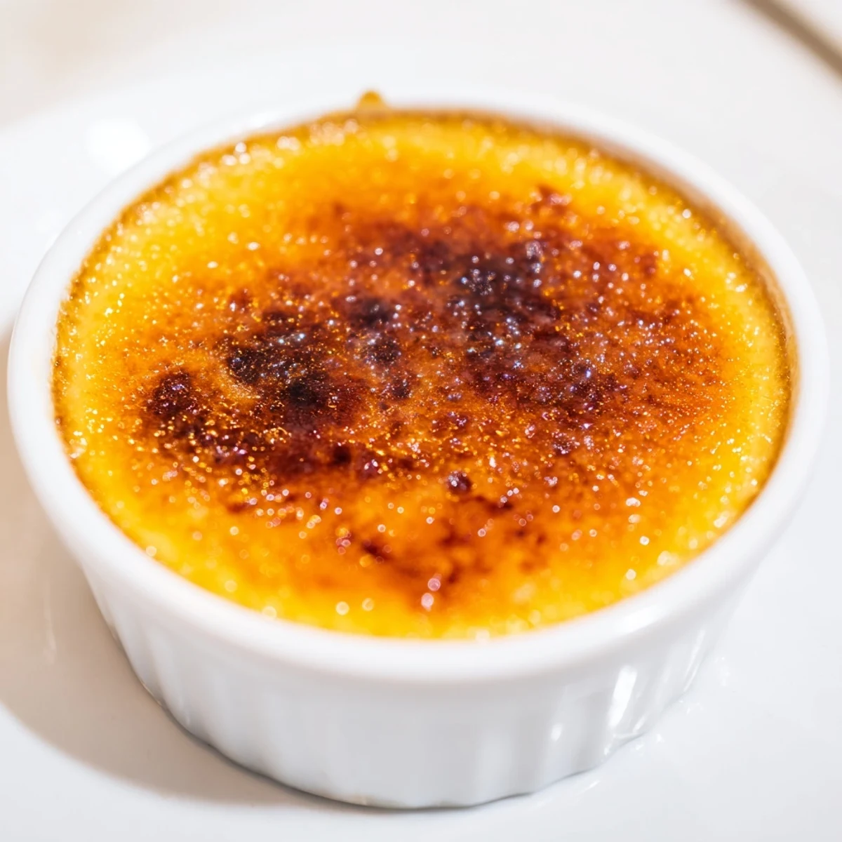 Smooth, decadent 3-Ingredient Crème Brûlée, perfectly chilled and ready to crack, a simple treat.