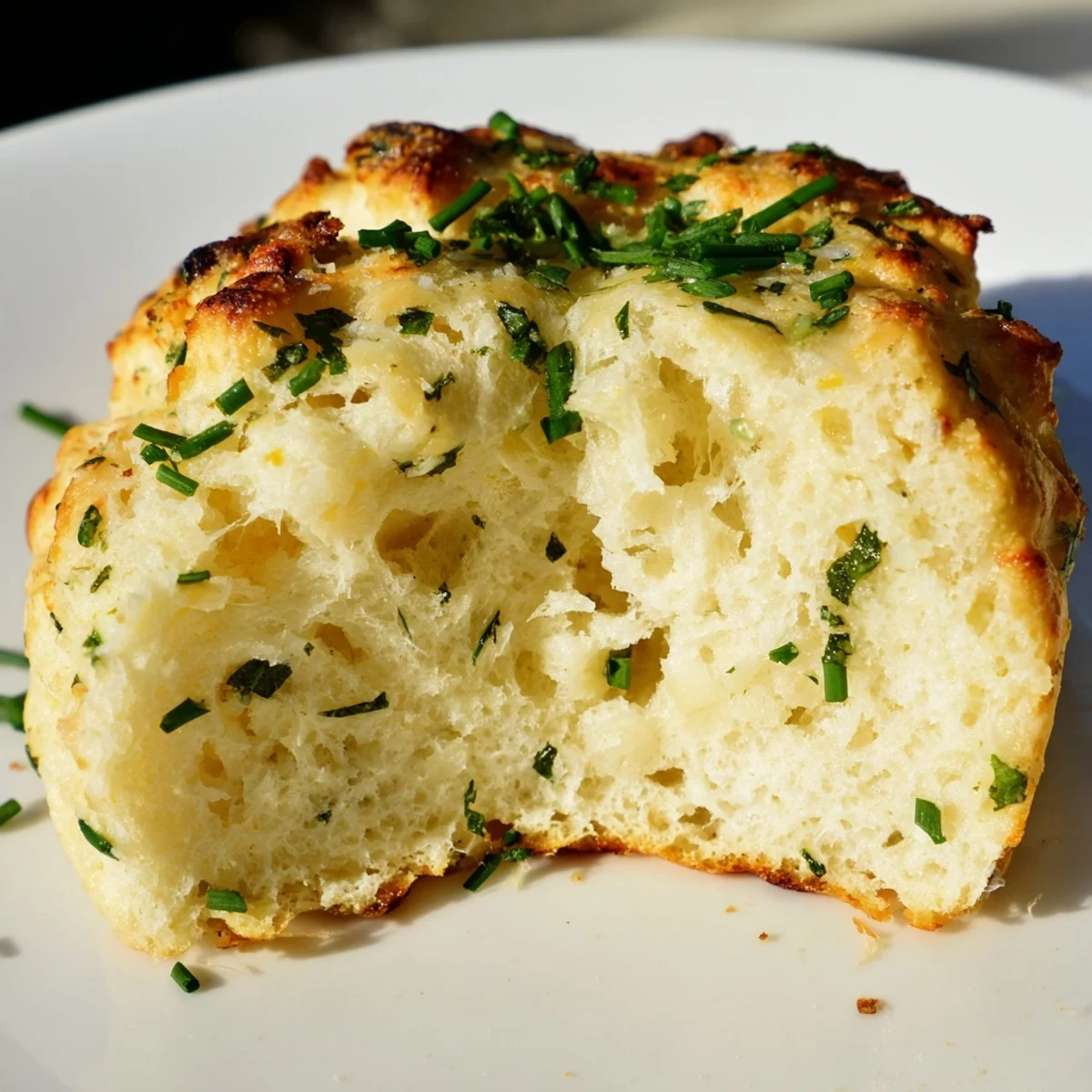 Savory cloud bread toasts with garlic and Parmesan, ready for dipping into marinara sauce or pesto.  