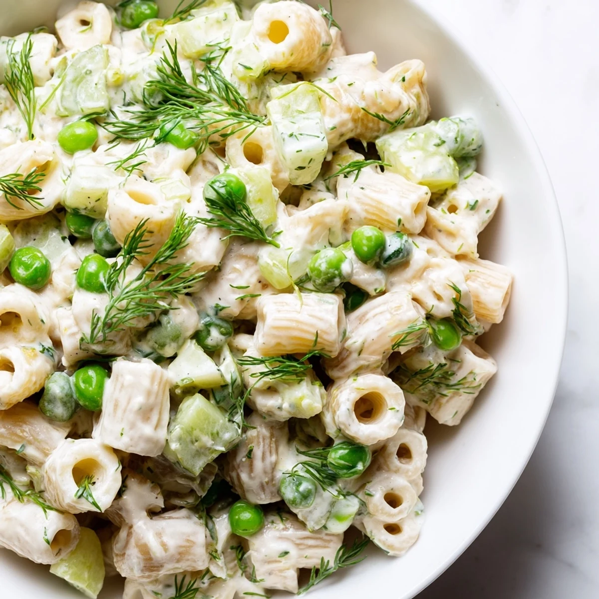 Creamy Dill Pickle Pasta Salad