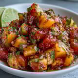 Vibrant fruit cups featuring sweet mango, lime juice, and chili seasoning for a tropical flavor burst.  