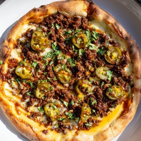 Spicy Ground Beef Pizza