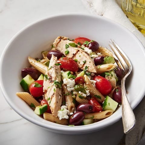 Greek Chicken Pasta Bowl