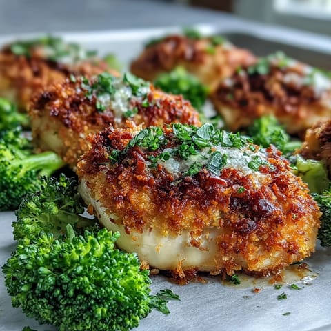 Crispy Parmesan Broccoli Chicken Trays