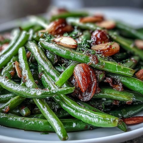 Oven-Roasted Green Beans with Caramelized Garlic and Fresh Lemon