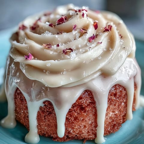 Bridal Shower Rosé Velvet Cake adorned with shimmering edible gold drip, perfect for celebrations.