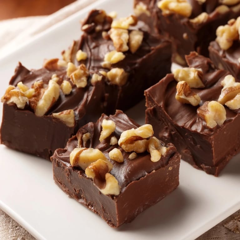 Homemade easy chocolate fudge glistening, perfect for gifting or satisfying immediate sweet cravings.
