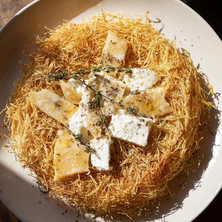 Elegant presentation: a platter of The Rustic Barnyard's golden phyllo nests, perfect cheese course.