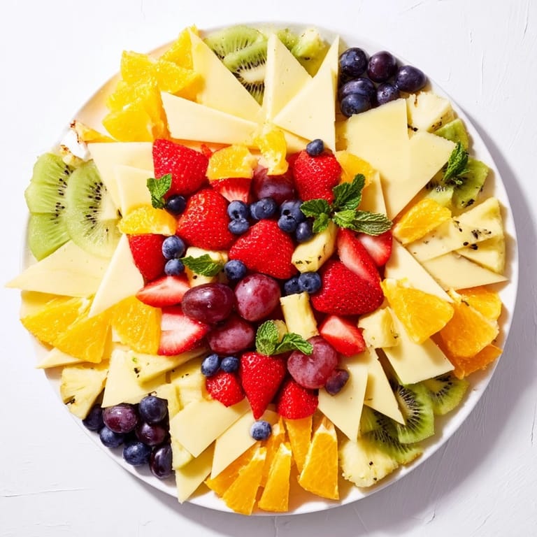 A close-up of The Kaleidoscope Circle: a colorful, edible work of art, perfect for any gathering.