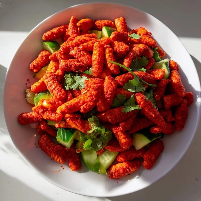 Perfect as a quick 10-minute vegetarian snack or spicy side, ready to serve immediately for maximum crunch.