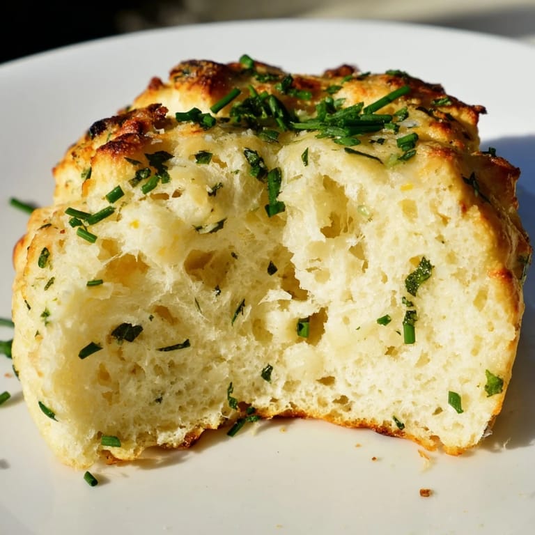 Savory cloud bread toasts with garlic and Parmesan, ready for dipping into marinara sauce or pesto.  