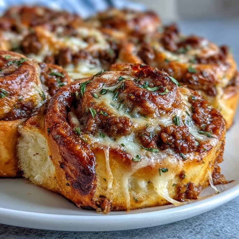 Twelve golden Irresistible High Protein Pepperoni Pizza Rolls are arranged on a baking sheet with fresh basil garnish.