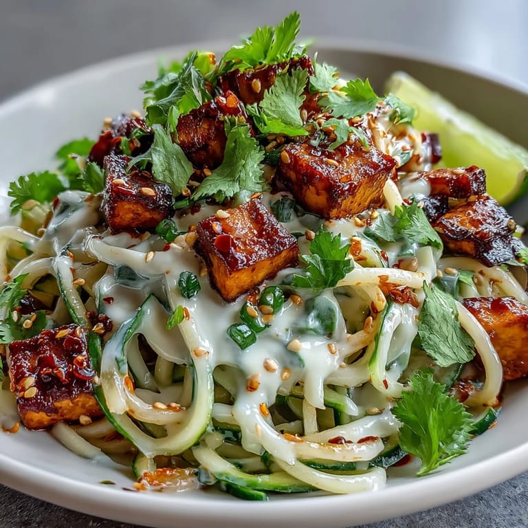 Refreshing Asian fusion noodle bowls featuring cucumber salad, cold noodles, and chili crisp dressing, garnished with peanuts and sesame seeds.  