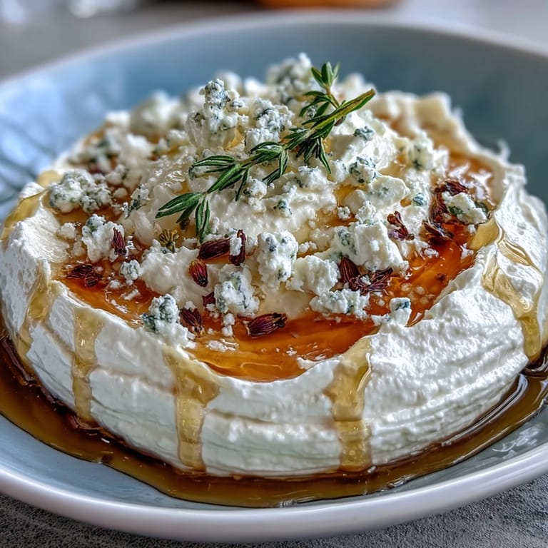 Tangy feta and cream cheese blend whipped until fluffy, drizzled with salted honey and lemon zest.