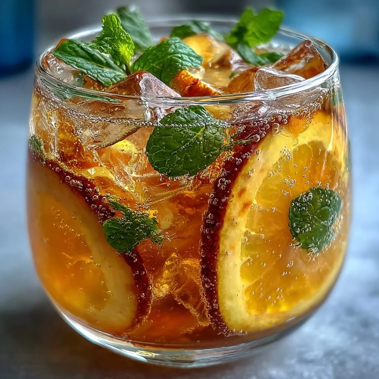 Refreshing sparkling citrus punch featuring juicy orange and lemon slices, ideal for festive parties or warm afternoons.  