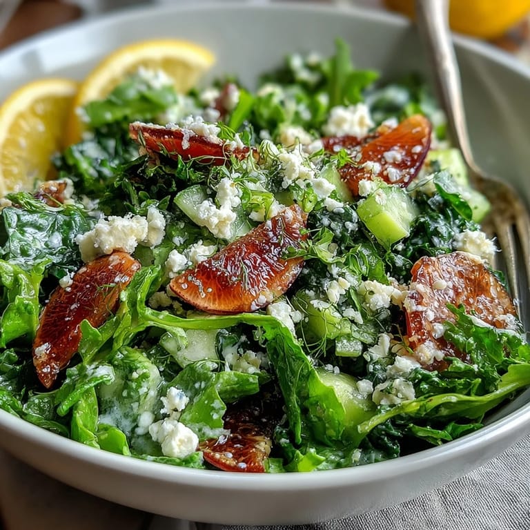 Bright and refreshing, this lemon vinaigrette salad features fresh radishes, cucumbers, and herbs for a crisp, seasonal side dish.
