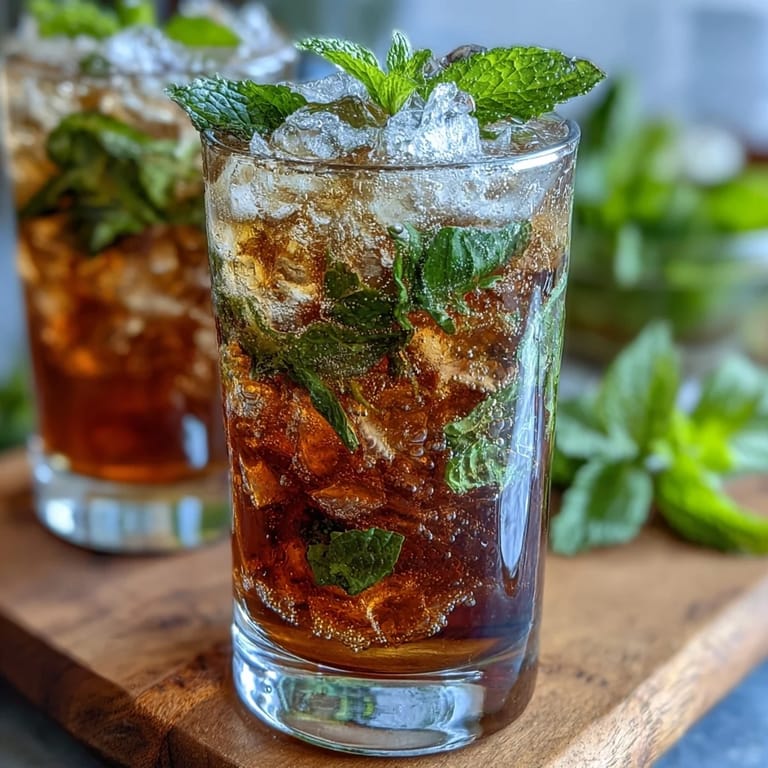 Cool and refreshing Kentucky Derby Mint Julep Mocktail with homemade mint syrup, crushed ice, and a generous garnish of fresh mint for a Southern-inspired beverage.
