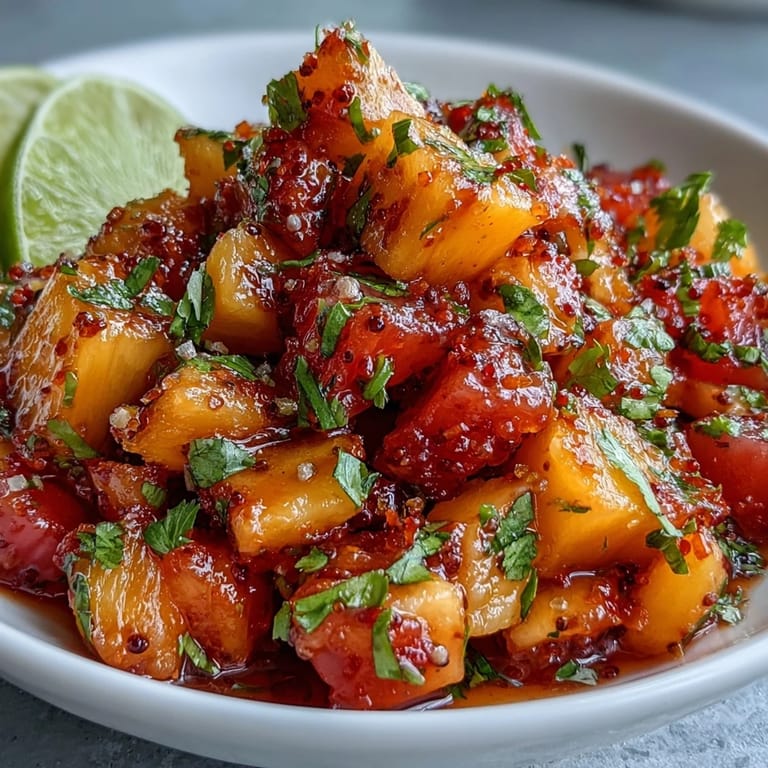 Vibrant fruit cups featuring sweet mango, lime juice, and chili seasoning for a tropical flavor burst.  