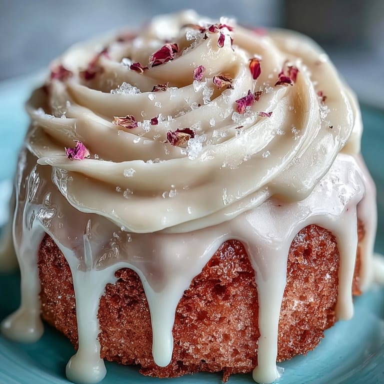 Bridal Shower Rosé Velvet Cake adorned with shimmering edible gold drip, perfect for celebrations.