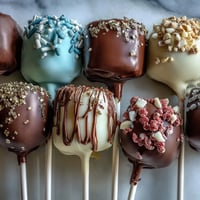 Festive cake pops decorated in your school colors and finished with sparkling gold sprinkles—perfect for celebrating graduation!  