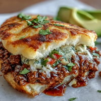 Giovanna’s cloud bread tacos overflow with seasoned meat and vibrant pico de gallo.