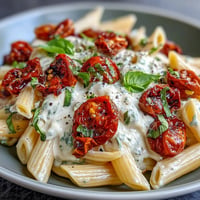 Creamy Boursin Cheese Pasta with roasted tomatoes, a delightful easy dinner.